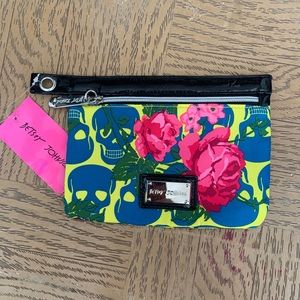 Betsey Johnson Skull Pouch